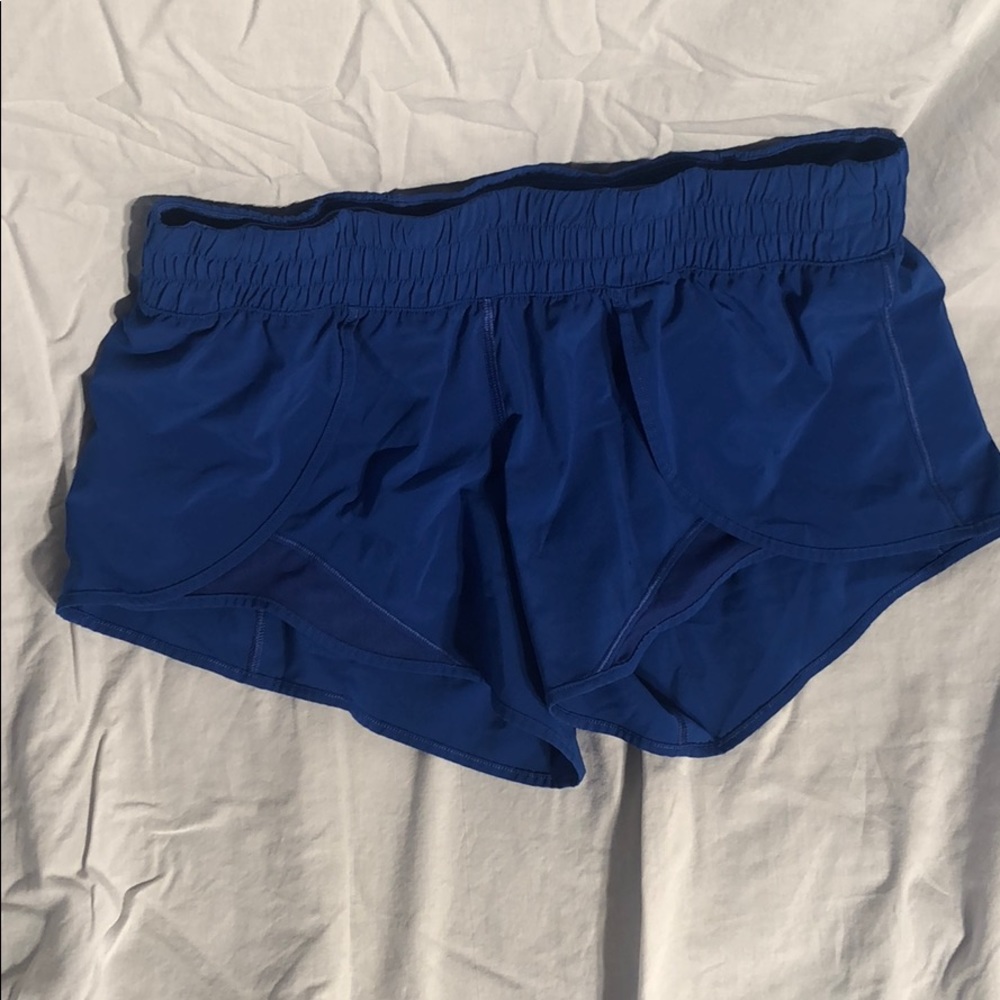 Blue lululemon flappy shorts